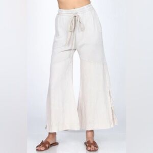 M. Rena Mineral Wash Luxury Wide Leg Pant size L
